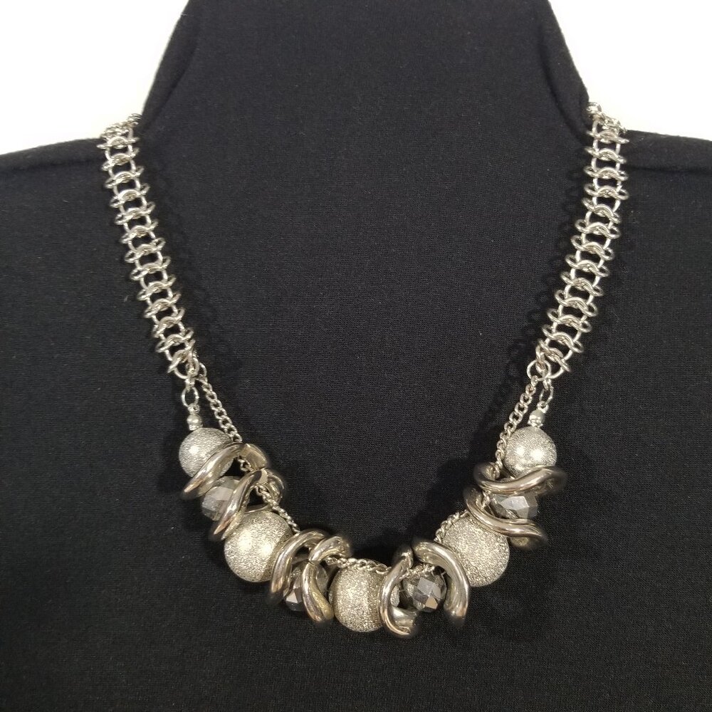Sparkly Choker Necklace with Iridescent Crystals and Other Shiny Things.